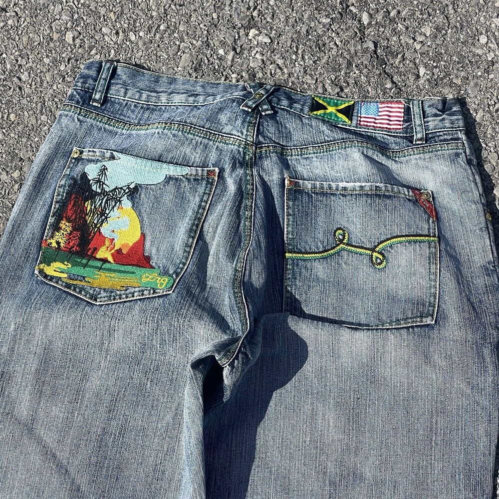 Vintage LRG Lifted Research Group Jeans Men’s 36 Denim Jamaican Baggy VTG Y2K